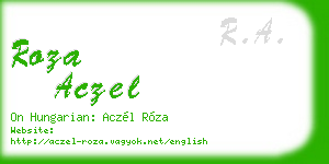 roza aczel business card